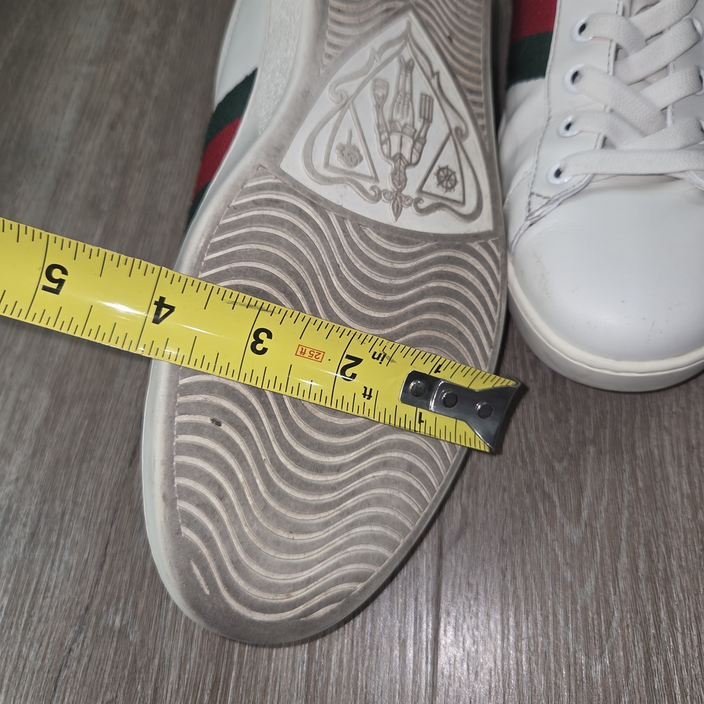 Gucci Men's White and Green Sneakers - Picture 12 of 13